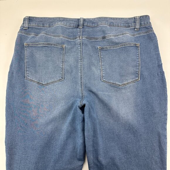 Maurices High Rise Jogger Women's size 22W Medium Wash Blue Denim Jeans - Picture 5 of 5